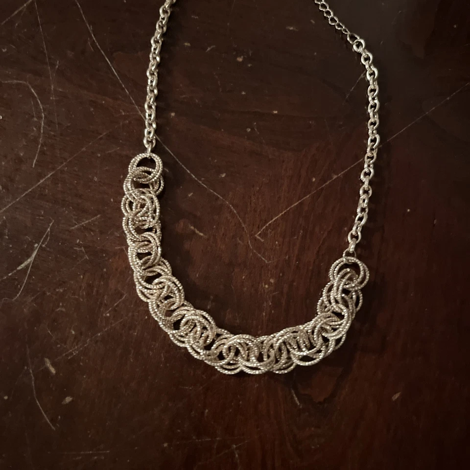 Precioso collar de 22 pulgadas trenzado bisutería color oro rosa: ¡Regalo! Foto 2 de 4