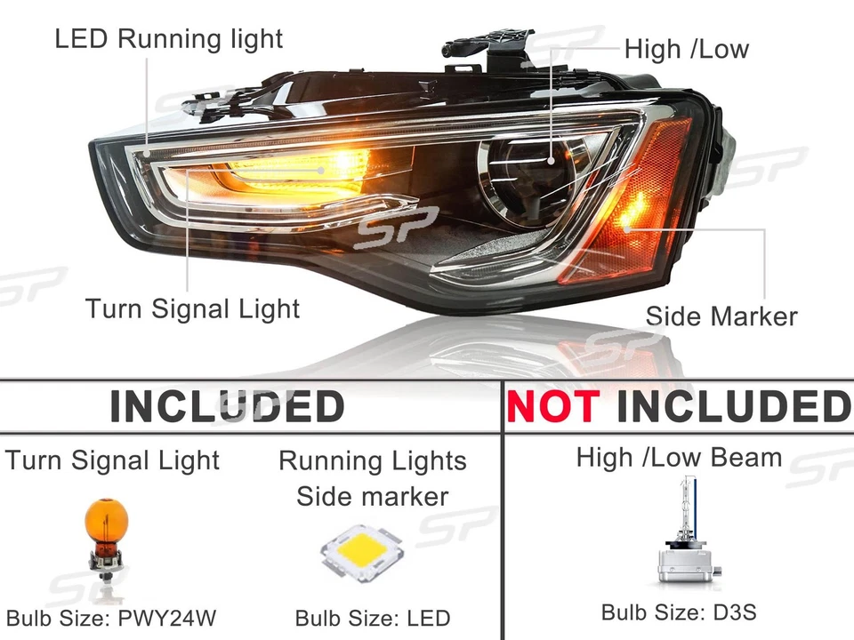 Headlight Assemblies Xenon HID no AFS for Audi A5 A5 Quattro S5 2013-2016 S-Line Foto 4 de 4