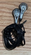 Wired Earbuds Headphones in-Ear Earphones Black and Silver 3.5mm Audio Jack