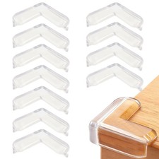 12 Pack Transparent Corner Protectors, L Shape