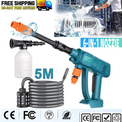 #ad Cordless High Pressure Washer Electric Spray Gun For Makita 18V Battery 6 Nozzle $25.99