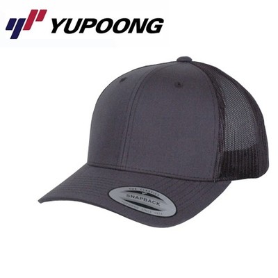 Yupoong Retro Trucker Cap Kids Dunkelgrau