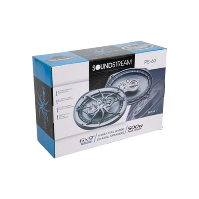 SoundStream PS.69 6x9'' 500w Max Power 4-Way Full Range Coaxial Car Audio Speaker