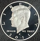 2011-S Kennedy Half Dollar. Silver Proof. 90% Silver. Free Shipping!