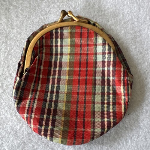 Lot of 4 Vintage Coin Purse  Cig Case. KISS Lock Clasps Leather Plaid, $15.3 - Photo 9