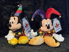 TOKYO DISNEYLAND 15 Years SET Mickey  Minnie Mouse Jester Plush Set New NWT