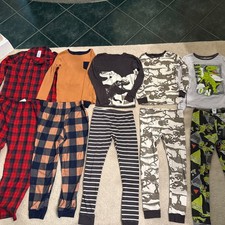Lot Of 22 Matching TCP Carters Boy SZ M 7/8 Pajama Halloween Loose Snuggly Fit