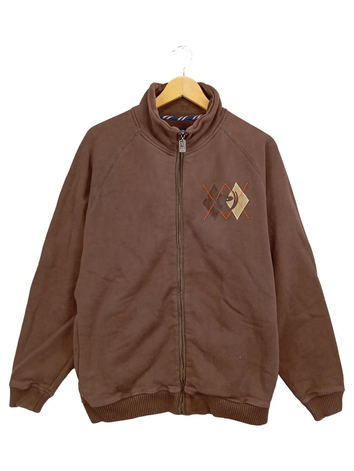 Phat Farm Veste de Survêtement Homme Marron Argyle Zippée (EU 48, INT M) - Photo 1/4