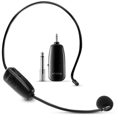 Drahtloses Mikrofon-Headset 2 in 1 UHF 160 Fuß Reichweite
