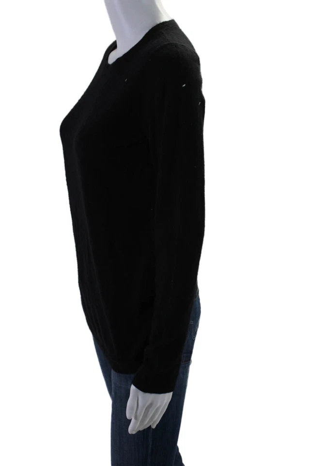 Suéter Christopher Fischer Mujer Manga Larga Cuello Redondo Cachemira Negro Pequeño Foto 2 de 4