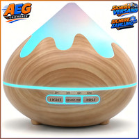 Aroma Diffuser 500Ml ÄTherische ÖLe Mit 14 Farben LED Nachtlicht Holzoptik
