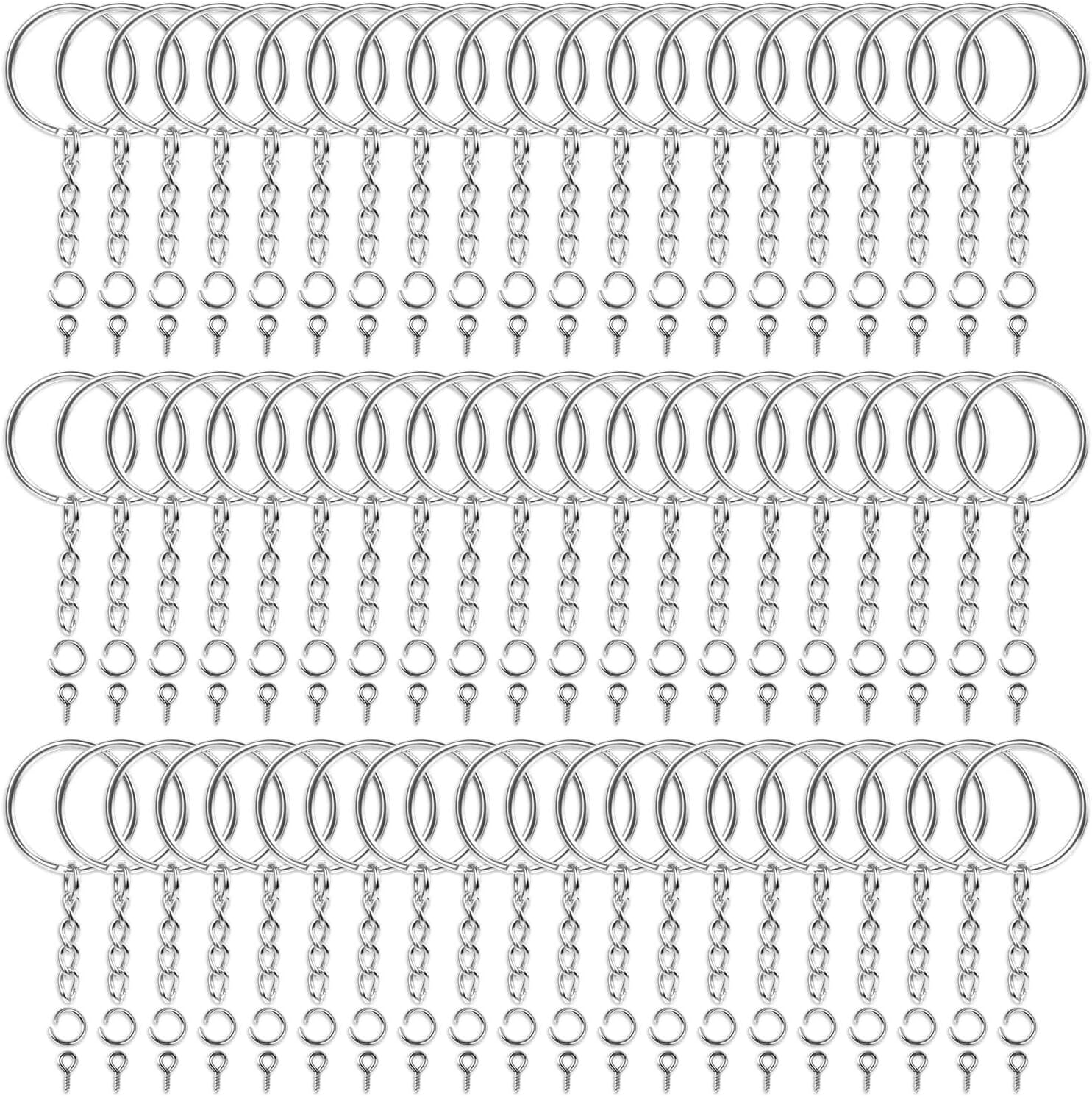 Keychains N Rings Audab 360Pcs Keychain Bulk, 120Pcs Keychain Rings with Chain and Open ...