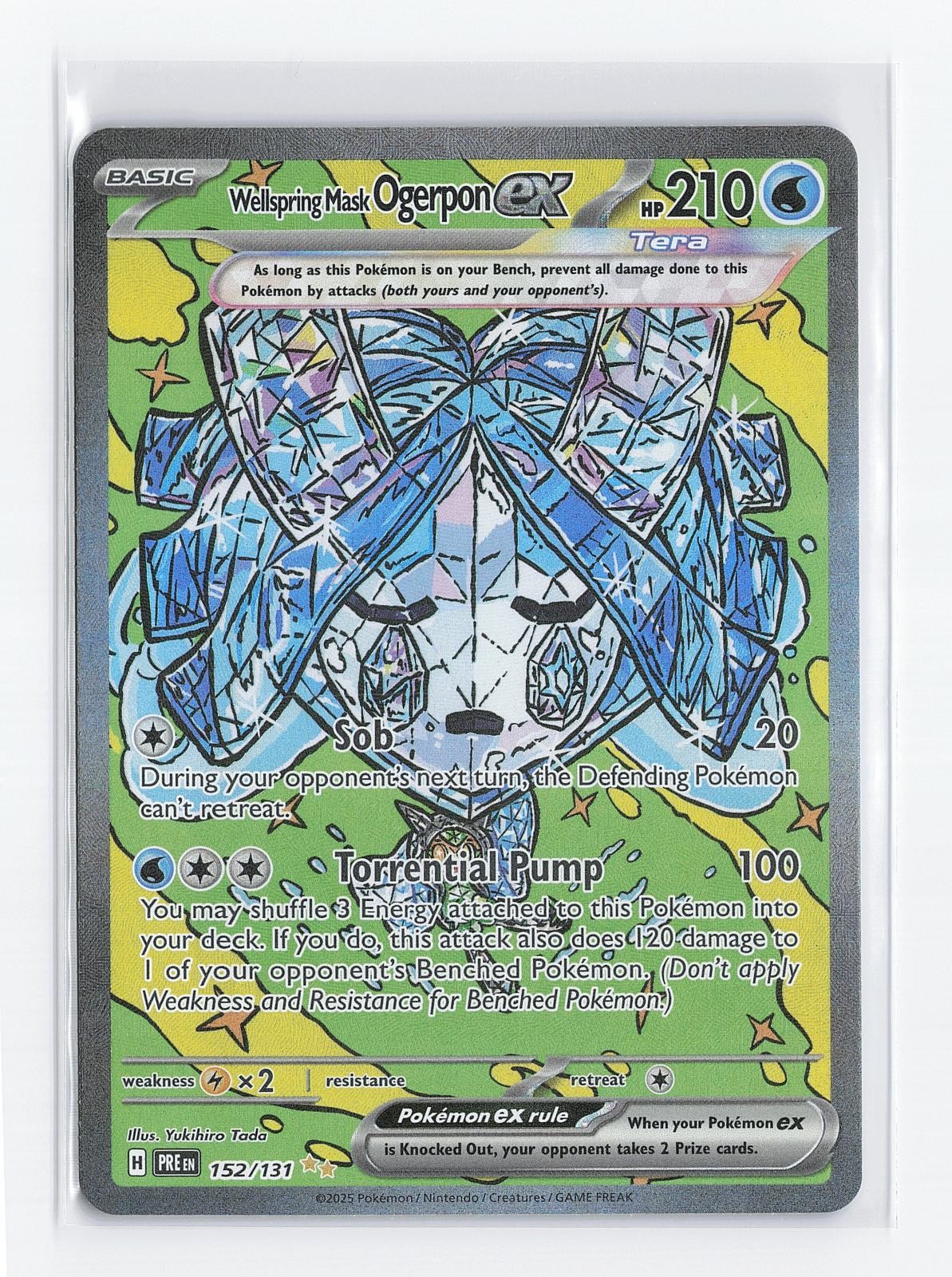 Wellspring Mask Ogerpon ex 152/131 Prismatic Evolutions Pokemon Holo NM