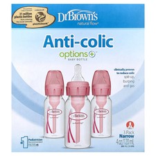 Natural Flow , Anti-colic Options   Baby Bottle, 0 Months , 3 Pack, 4 oz 120