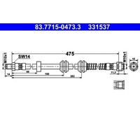 ATE 83.7715-0473.3 Bremsschlauch
