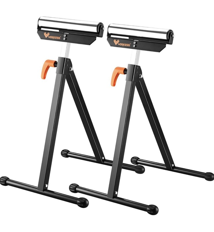 WORKESS Roller Support Stand 132 Lbs Load Capacity, Twin Pack WK-RS004T