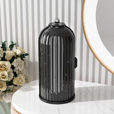 Makeup Brush Holder with Lid Cosmetic Tools Organizer 360 Rotating Waterproof Du