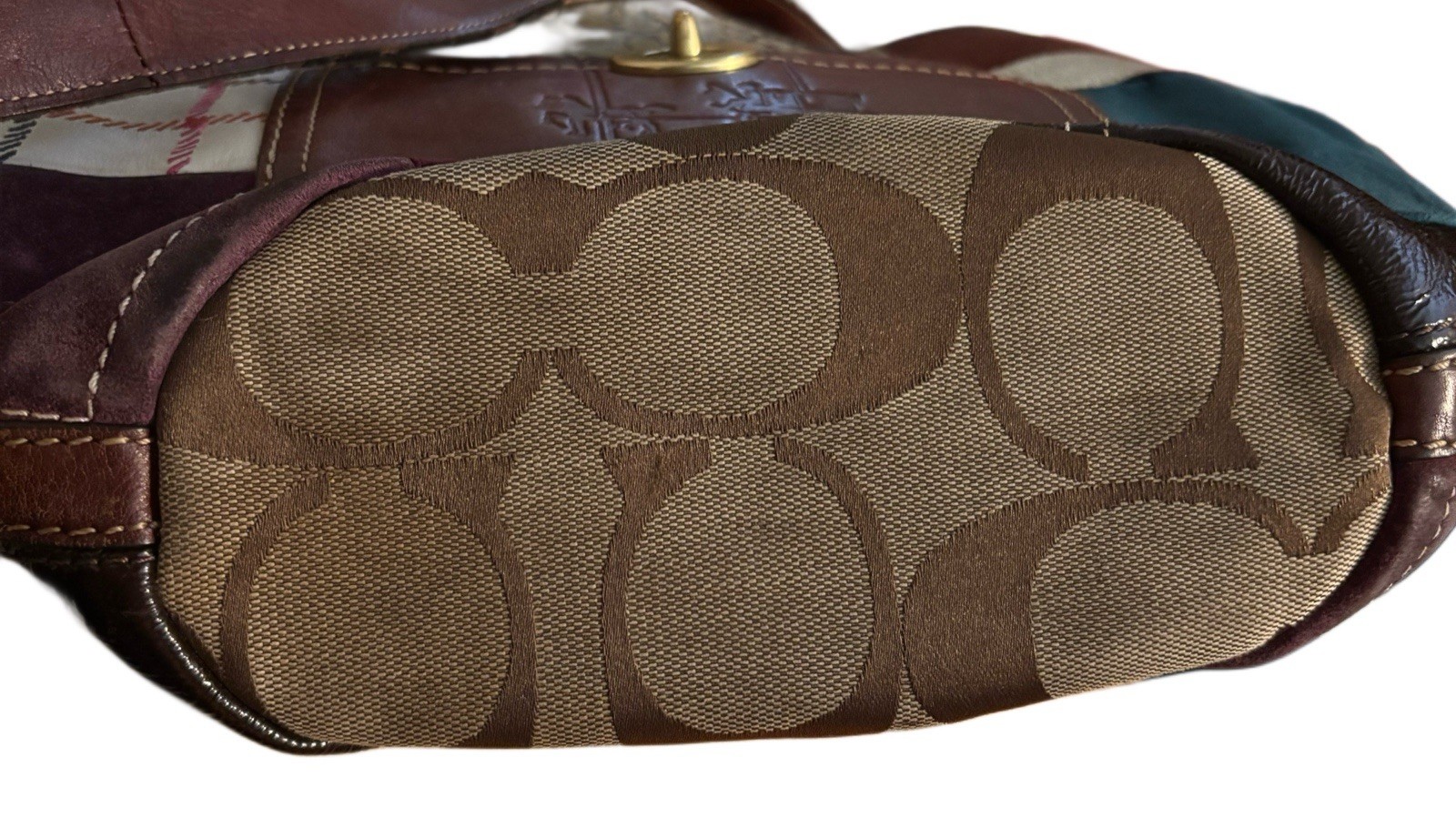 Coach Bleeker Multicolor Patchwork Leather Suede … - image 7