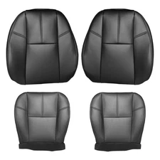 Driver Passenger Bottom Top Leather Seat Cover Fit Chevy Silverado 1500 2500