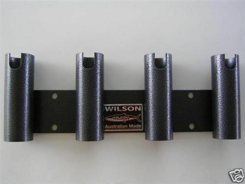 Wilson Black 4 Hole Aluminium Bull Bar Fishing Rod Holder -Aussie  Made-Brand New