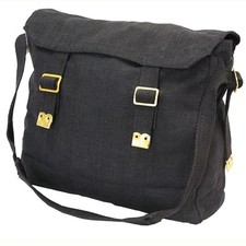 New Heavy Duty Canvas Messenger Black Shoulder Bag Cross Body Carry Travel Tote