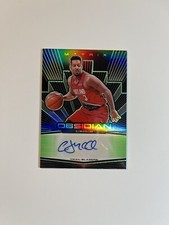 2019-20 Panini Obsidian Matrix Autographs Electric Etch Green CJ McCollum/25