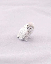 BIRD - SNOWY OWL  - dollhouse miniature  EPMC130  1/12 scale animal