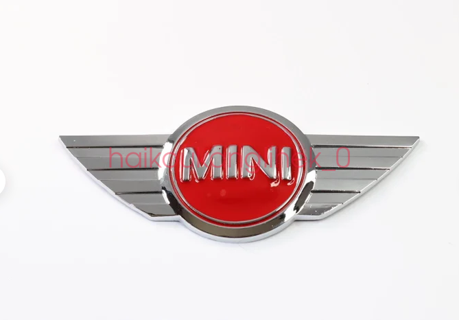 Mini R50 Red Logo RED MINI Cooper CLUBMAN S FRONT HOOD Emblem Badge Sticker R50 R52 R57 ...