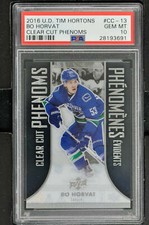 2016 Upper Deck Tim Hortons Clear Cut Phenoms Hockey #CC-13 Bo Horvat - PSA 10