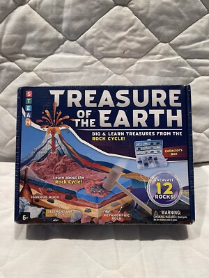 Gemstone Dig Kit Steam Excavate Dig Reveal 12 Gems Plus Tools And Collectors Box