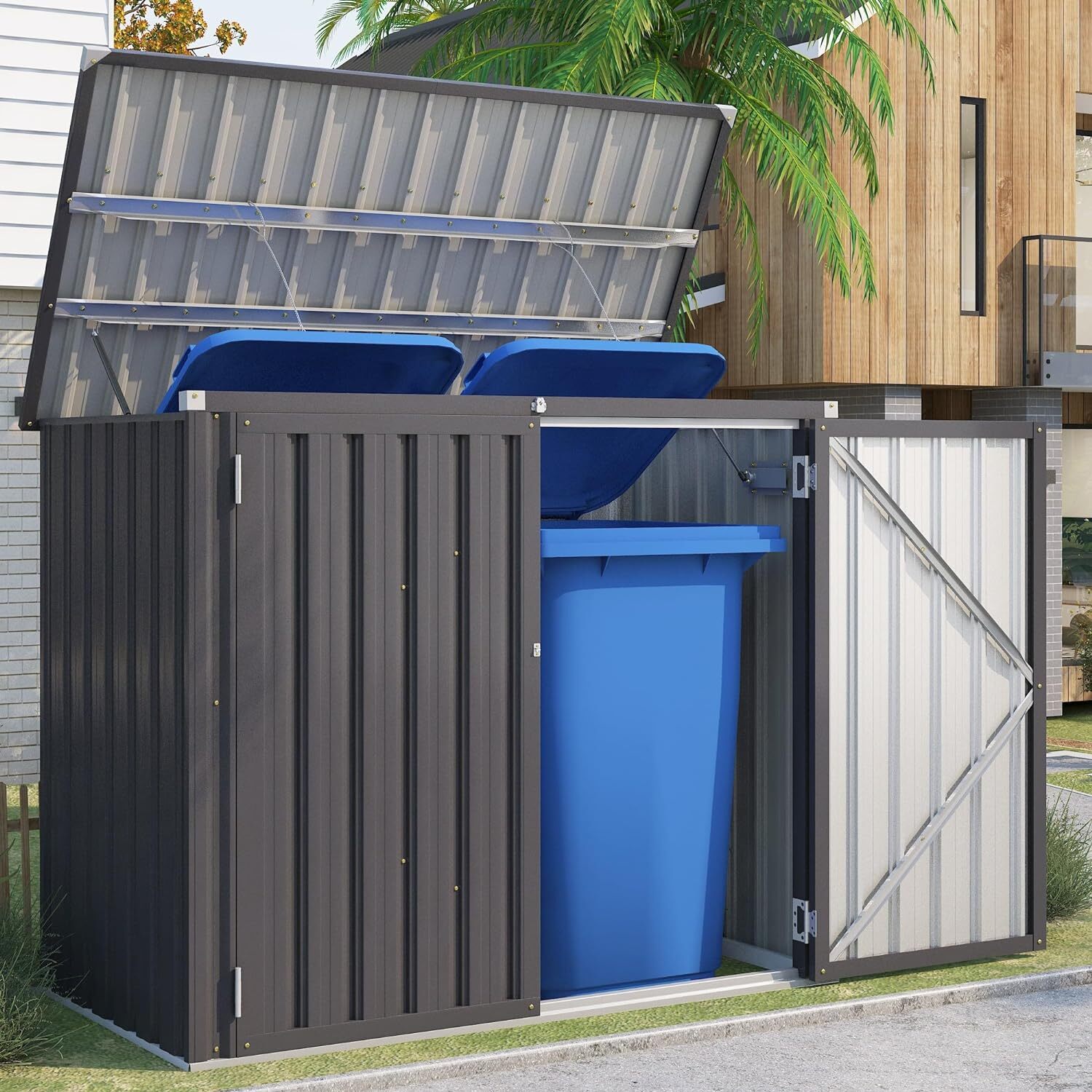 S Horizontal Cabinet Box For Bikes Trash Cans