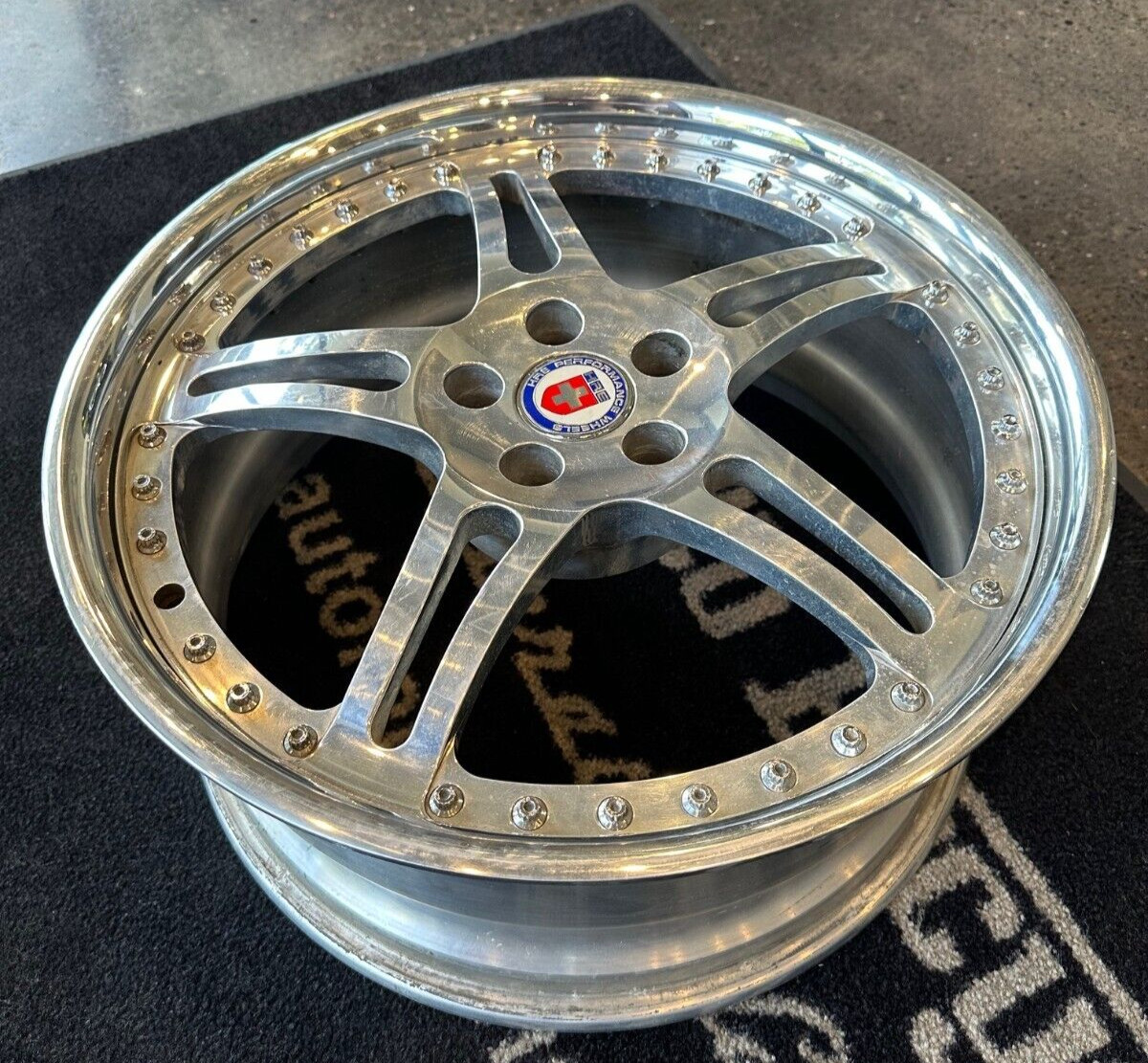 Ferrari 360, F430, 19" Front HRE 5 Double Spoke, 3 Piece Wheel, Rim, Polished