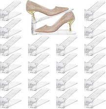 Transparent Shoe Slots Organizer for Closet 20 Pack Shoe Stacker Display Rack