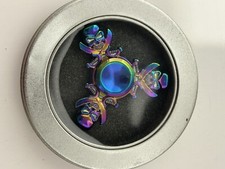 Metal Rainbow Fidget Spinner- Hand Spinner - Stress Anxiety Relief- Skulls