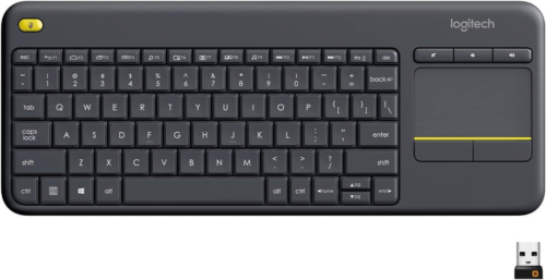 Logitech K400 Plus Tastiera Wireless Touch TV, Facili Controlli Nero