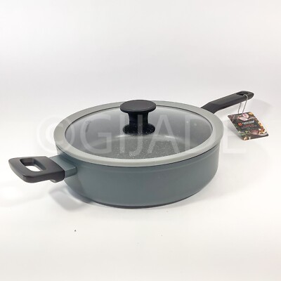 Masterclass Cookware 4.5-qt- 12'' Sauté Pan Pot With Lid Gray New