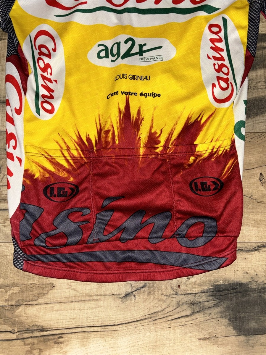 Maillot Cycliste Vintage Louis Garneau Casino Ag2r Colnago, Taille M, Occasion
