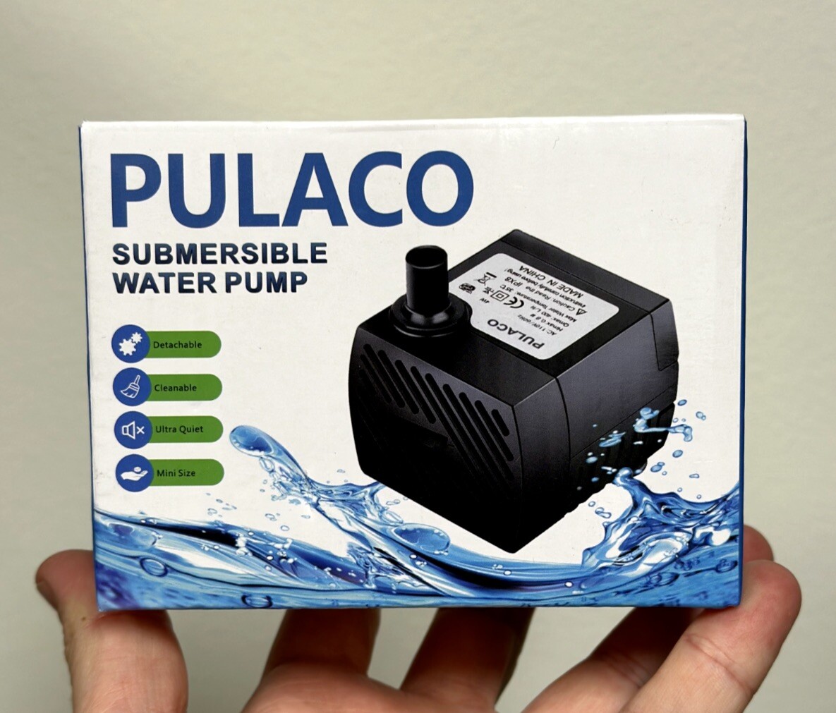 Pulaco Mini Submersible Water Pump PL128 AC 110120v/60Hz 5w 95GPH Hydroponics eBay