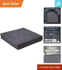 Premium Carpet Tiles - 12" x 12" - Smoke Grey - Peel & Stick Flooring