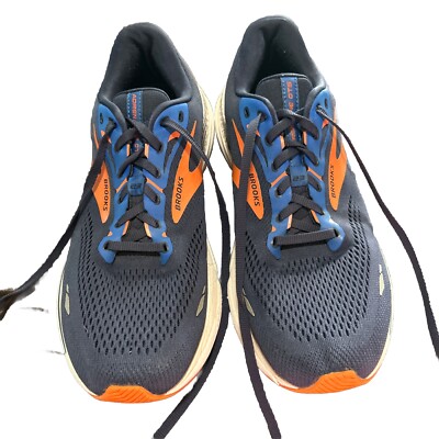 Men s Brooks Adrenaline GTS Sneakers Blue With Orange Accents Size 12