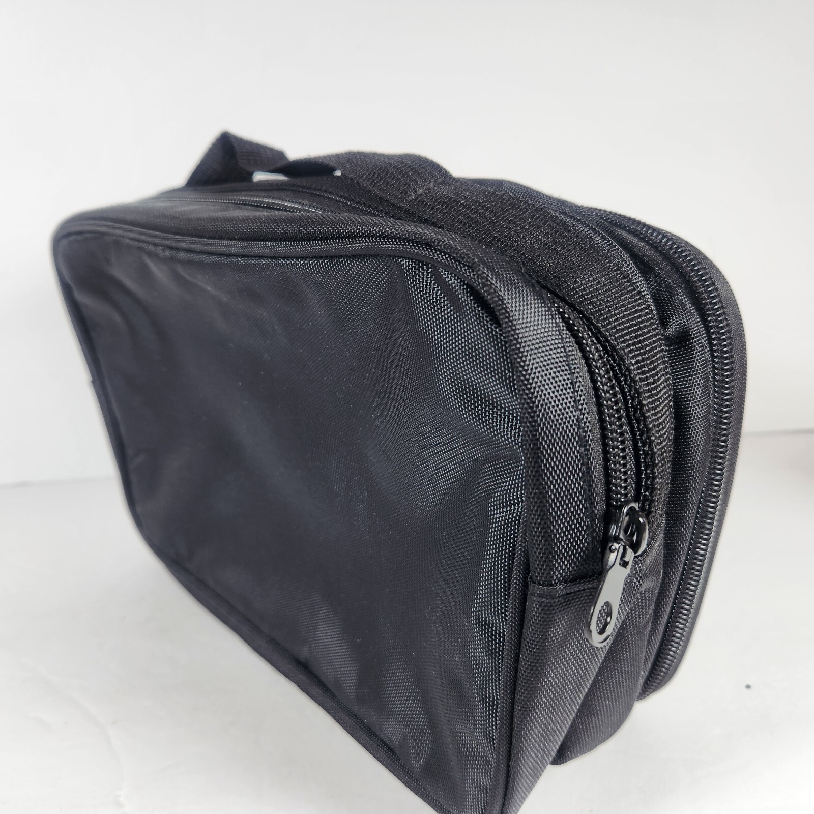 Travel Cosmetic Makeup Bag Black Mesh Zipper Hanging Organizer  10" X 6"