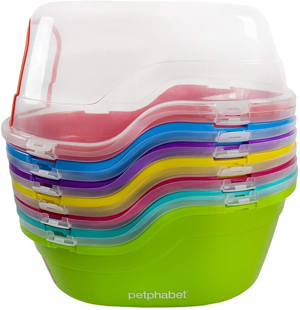 Petphabet Jumbo Hooded Cat Litter Box, Purple, Extra Large eBay