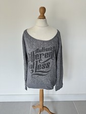 Women  s Seventy Limited Edition Grey Wide Neck Sweater Jumper Size Large UK 12