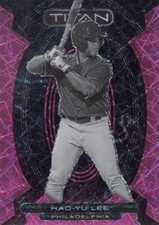 HAO-YU LEE /17 CHRONICLES TITAN PINK VELOCITY REFRACTOR RC PHILLIES #7 2023 23