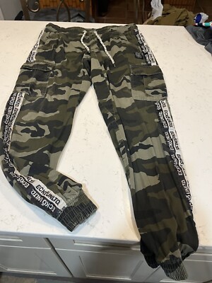 mens ecko unltd  Drawstring Cargo Camouflage Sz M Pants