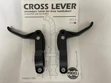 Paul Components Cross in-line brake levers (pair) - NOS, bagged, 31.8 clamp