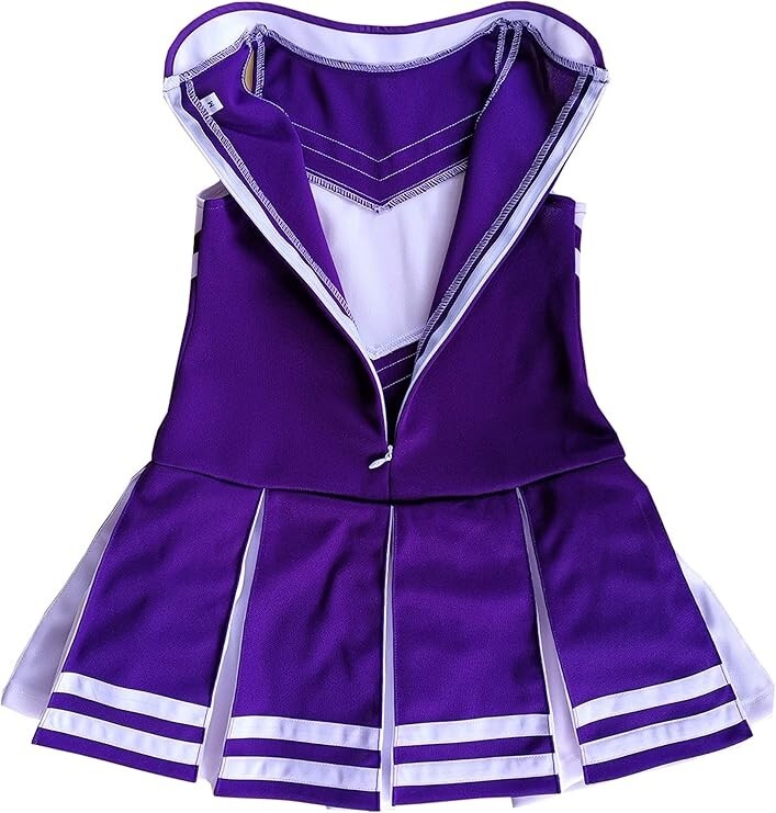 Kids Girls Cheerleading Uniform Dress Pleated Skirt Cheer Costume