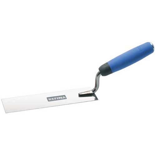Refina 2'' Stainless Steel Plasterers Margin Trowel with Soft Grip Handle 225505