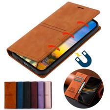 Funda tipo billetera magnética de cuero con tapa para Samsung Galaxy A6+ J4+ J5 J6+ J7 J8