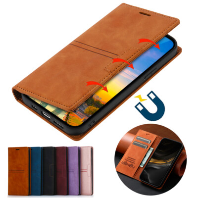 Magnetic Wallet Case Leather Flip Cover for Samsung Galaxy A6+ J4+ J5 J6+ J7 J8